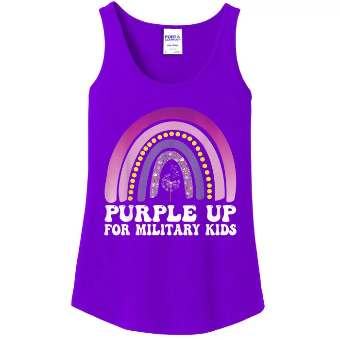 purple up for military Kid month of the military child Ladies Essential Tank