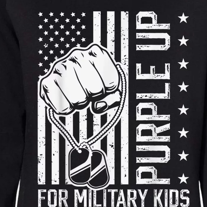 Purple Up For Military Kid Shirt Military Child Month Womens California Wash Sweatshirt