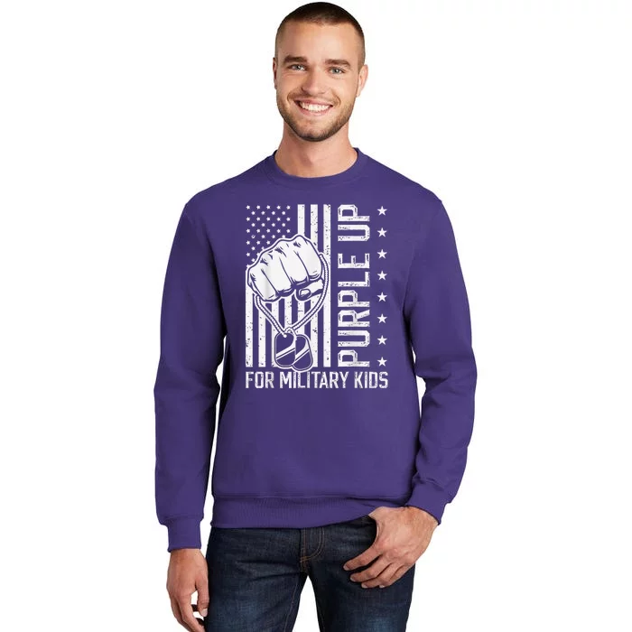 Purple Up For Military Kid Shirt Military Child Month Sweatshirt