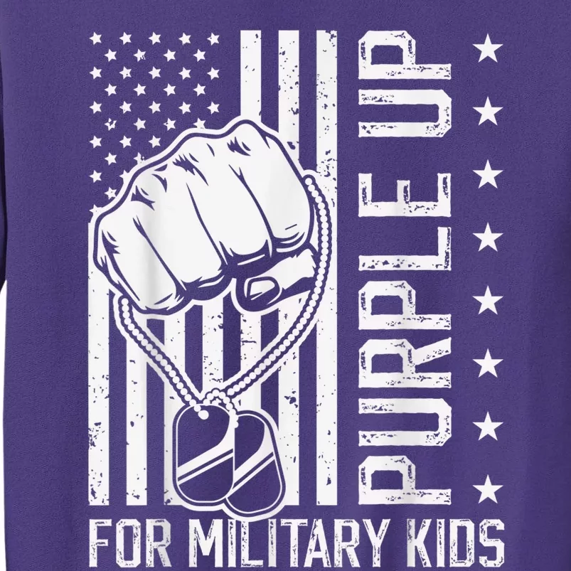 Purple Up For Military Kid Shirt Military Child Month Sweatshirt