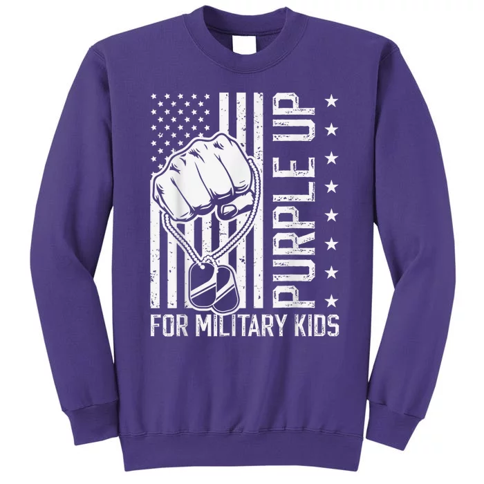 Purple Up For Military Kid Shirt Military Child Month Sweatshirt