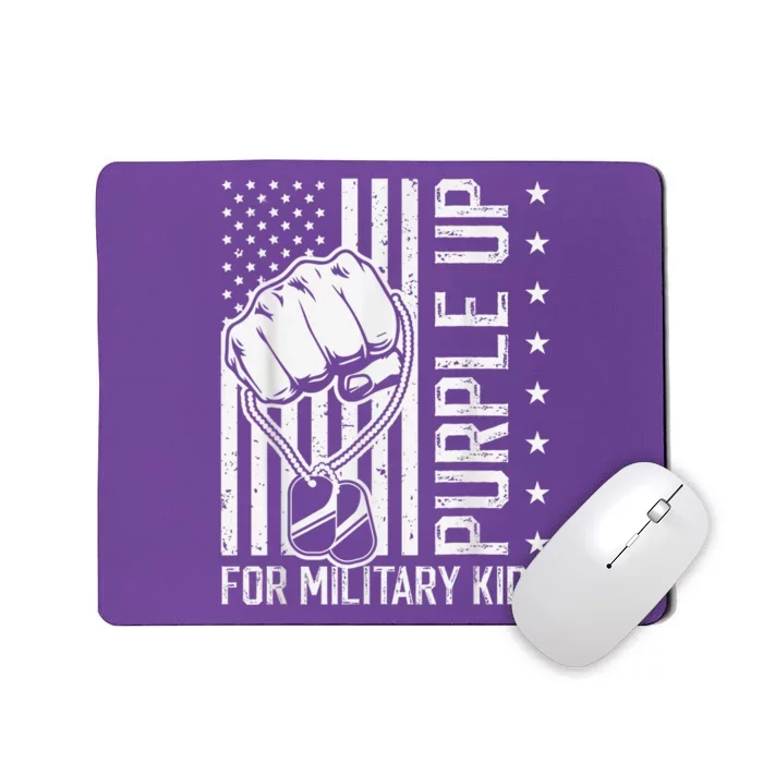 Purple Up For Military Kid Shirt Military Child Month Mousepad