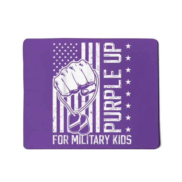 Purple Up For Military Kid Shirt Military Child Month Mousepad