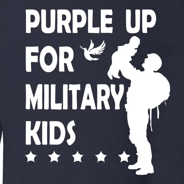 Purple Up For Military Kids Veteran Of US Army Toddler Sweatshirt