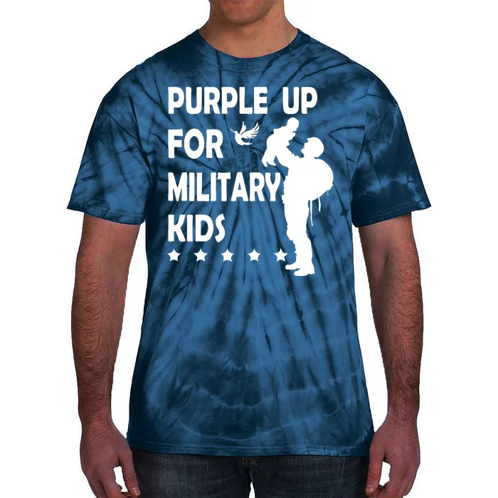 Purple Up For Military Kids Veteran Of US Army Tie-Dye T-Shirt