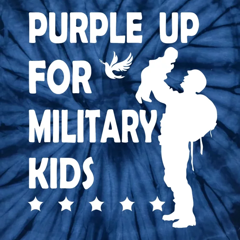 Purple Up For Military Kids Veteran Of US Army Tie-Dye T-Shirt