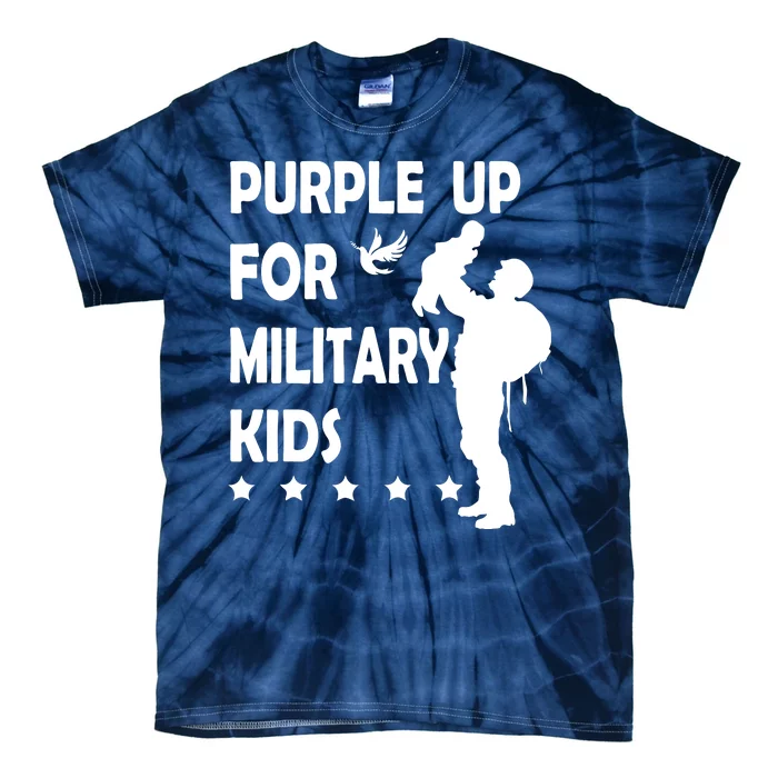 Purple Up For Military Kids Veteran Of US Army Tie-Dye T-Shirt