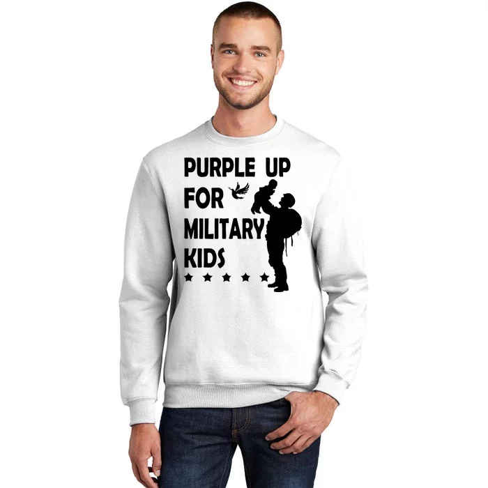 Purple Up For Military Kids Veteran Of US Army Sweatshirt