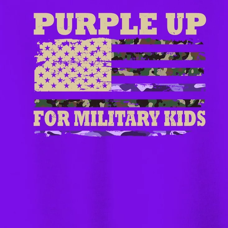 Purple Up For Military Kids Usa Flag Toddler T-Shirt