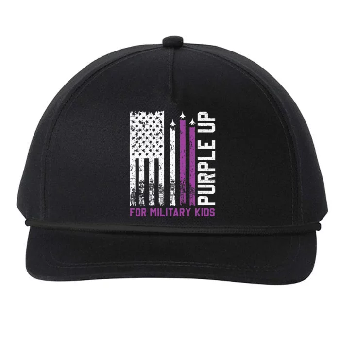 Purple Up For Military Military Child Month Snapback Five-Panel Rope Hat