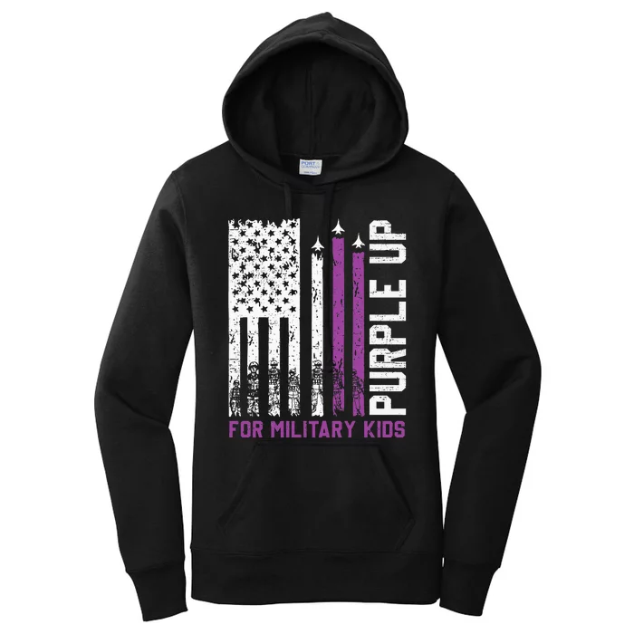 Purple Up For Military Military Child Month Women's Pullover Hoodie