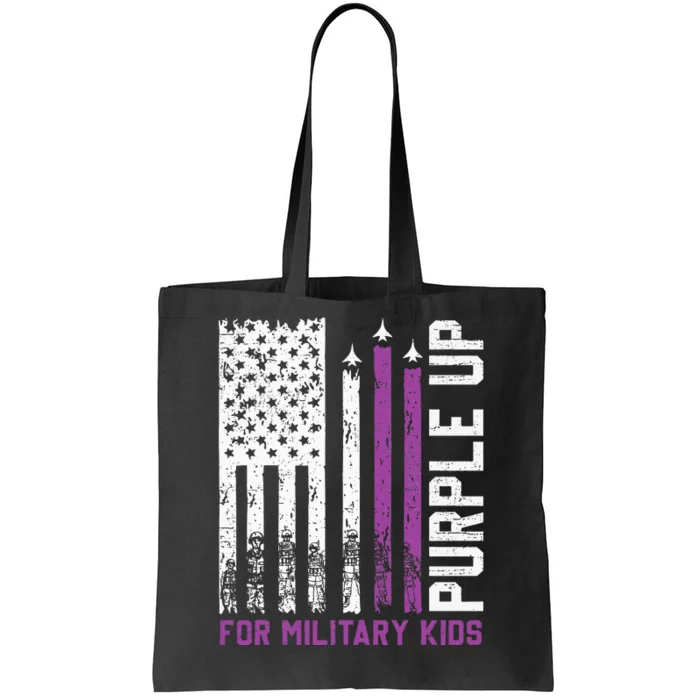 Purple Up For Military Military Child Month Tote Bag