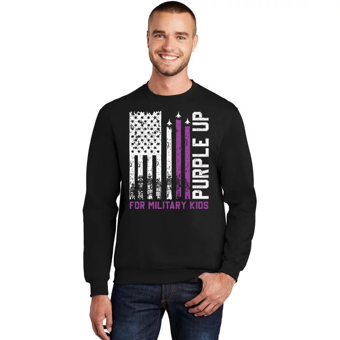 Purple Up For Military Military Child Month Tall Sweatshirt