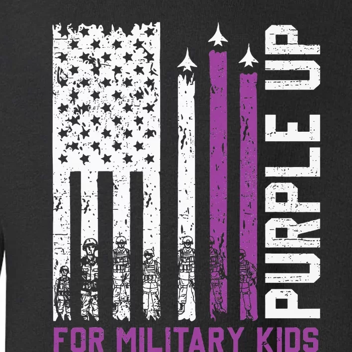 Purple Up For Military Military Child Month Toddler Sweatshirt