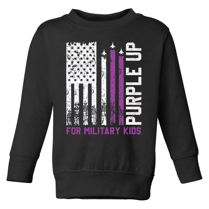 Purple Up For Military Military Child Month Toddler Sweatshirt