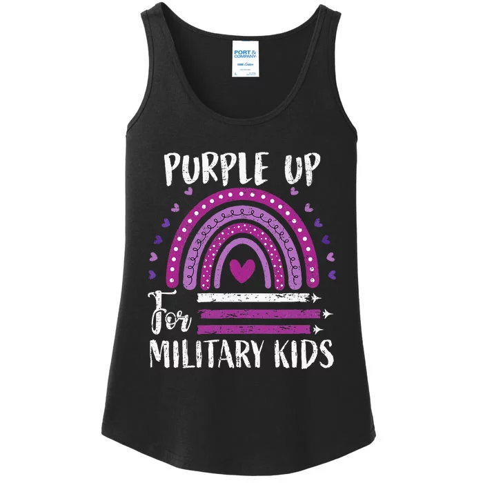 Purple Up For Military Military Child Month Ladies Essential Tank