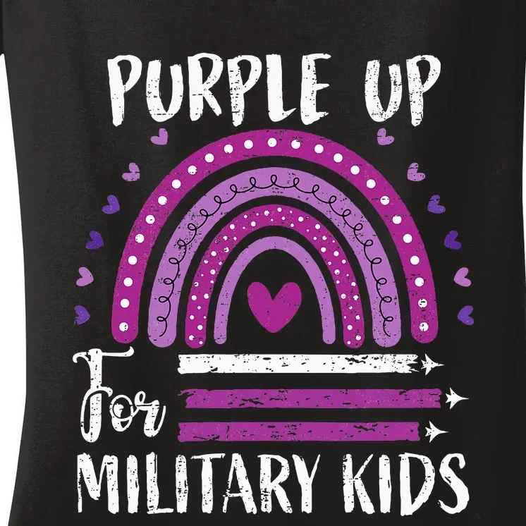 Purple Up For Military Military Child Month Women's V-Neck T-Shirt