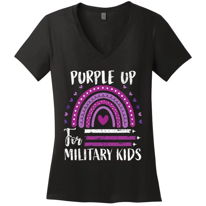 Purple Up For Military Military Child Month Women's V-Neck T-Shirt