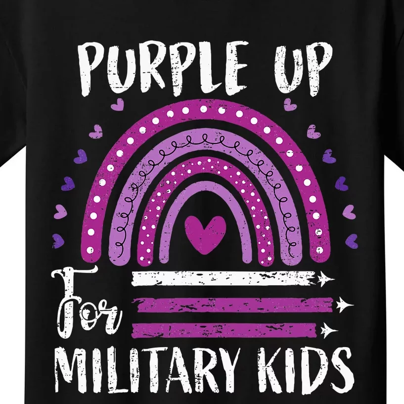 Purple Up For Military Military Child Month Kids T-Shirt