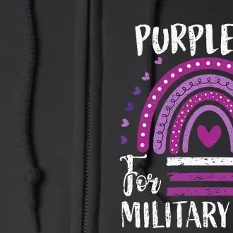 Purple Up For Military Military Child Month Full Zip Hoodie