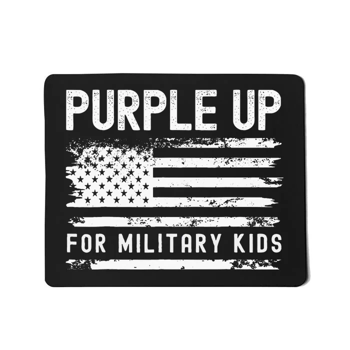 Purple Up For Military Military Child Month Usa Flag Mousepad