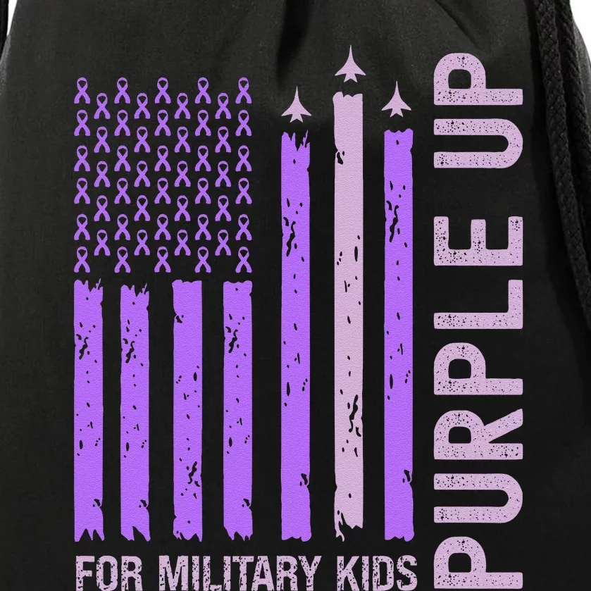 Purple Up For Military K.Ids Military Child Month Gift Drawstring Bag