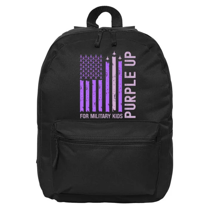 Purple Up For Military K.Ids Military Child Month Gift 16 in Basic Backpack