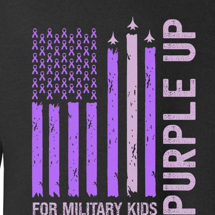 Purple Up For Military K.Ids Military Child Month Gift Toddler Sweatshirt