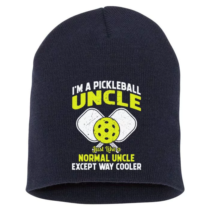 Pickleball Uncle Funny Pickleball Player Gift For Him Short Acrylic Beanie