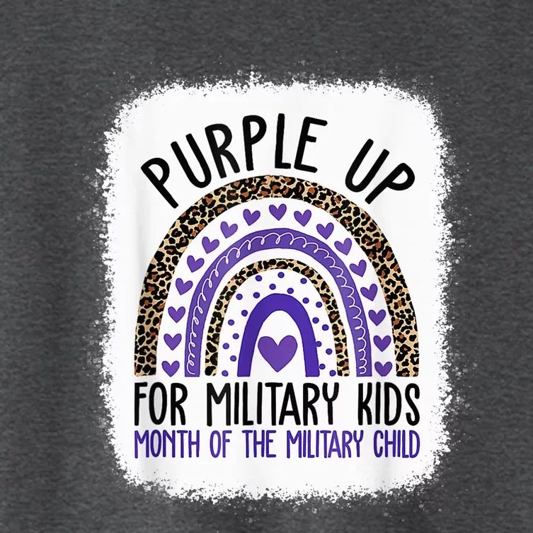 Purple Up For Military Kid Cool Month Of The Military Child Women's Crop Top Tee