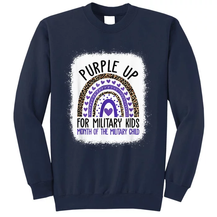 Purple Up For Military Kid Cool Month Of The Military Child Tall Sweatshirt