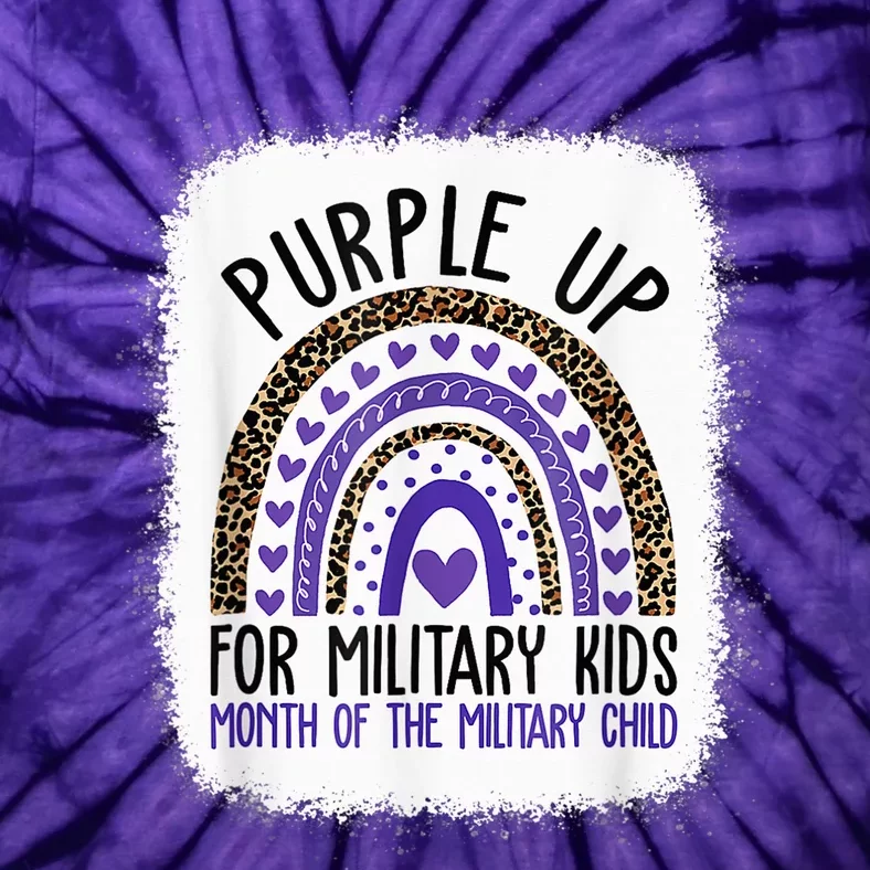 Purple Up For Military Kid Cool Month Of The Military Child Tie-Dye T-Shirt