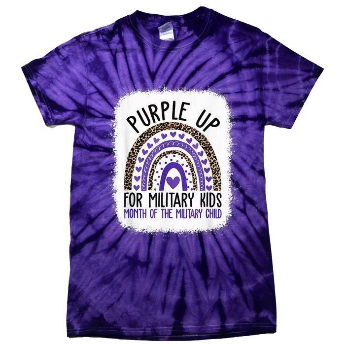 Purple Up For Military Kid Cool Month Of The Military Child Tie-Dye T-Shirt