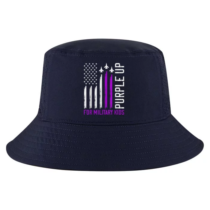 Purple Up For Military Kid Shirt Military Child Month Cool Comfort Performance Bucket Hat