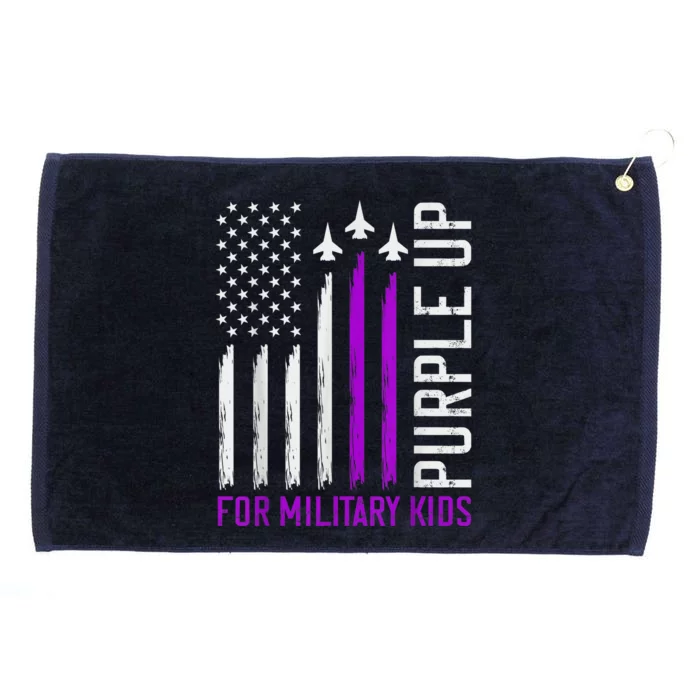 Purple Up For Military Kid Shirt Military Child Month Grommeted Golf Towel