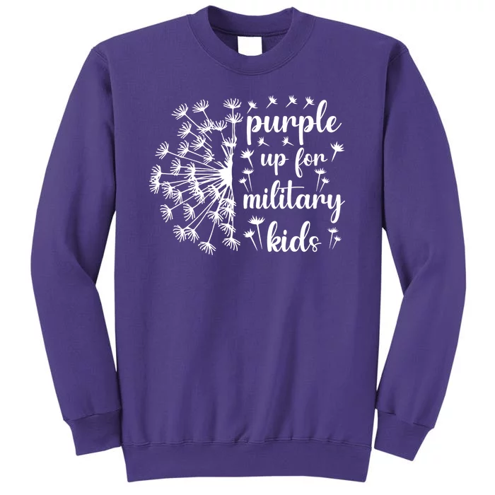 Purple Up For Military Child Dandelion Military Child Month Sweatshirt