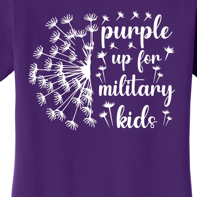 Purple Up For Military Child Dandelion Military Child Month Women's T-Shirt