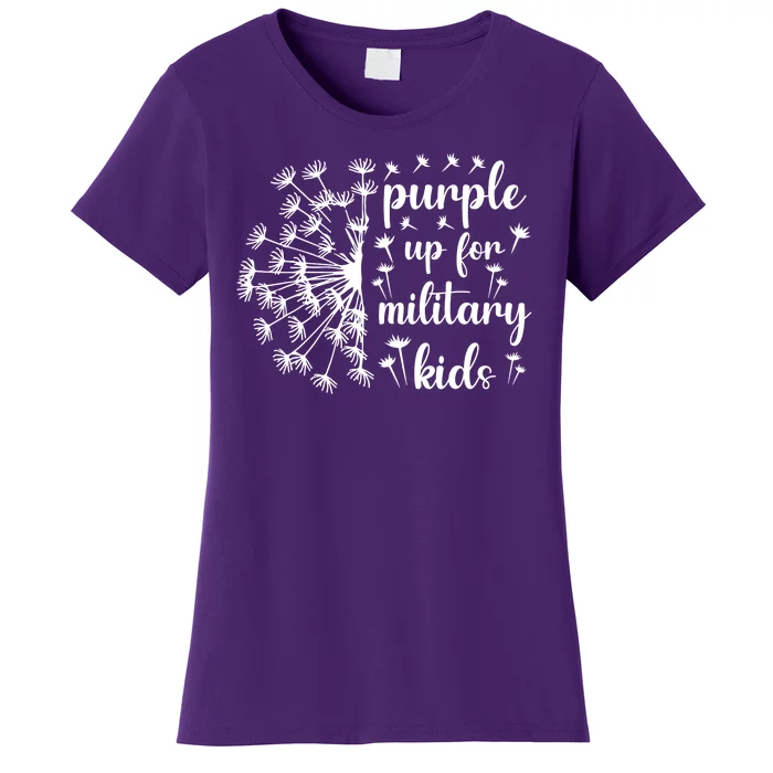 Purple Up For Military Child Dandelion Military Child Month Women's T-Shirt