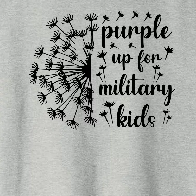 Purple Up For Military Child Dandelion Military Child Month Women's Crop Top Tee