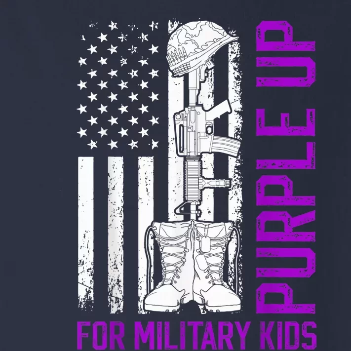 Purple Up For Military Kid Shirt Military Child Month Toddler Long Sleeve Shirt