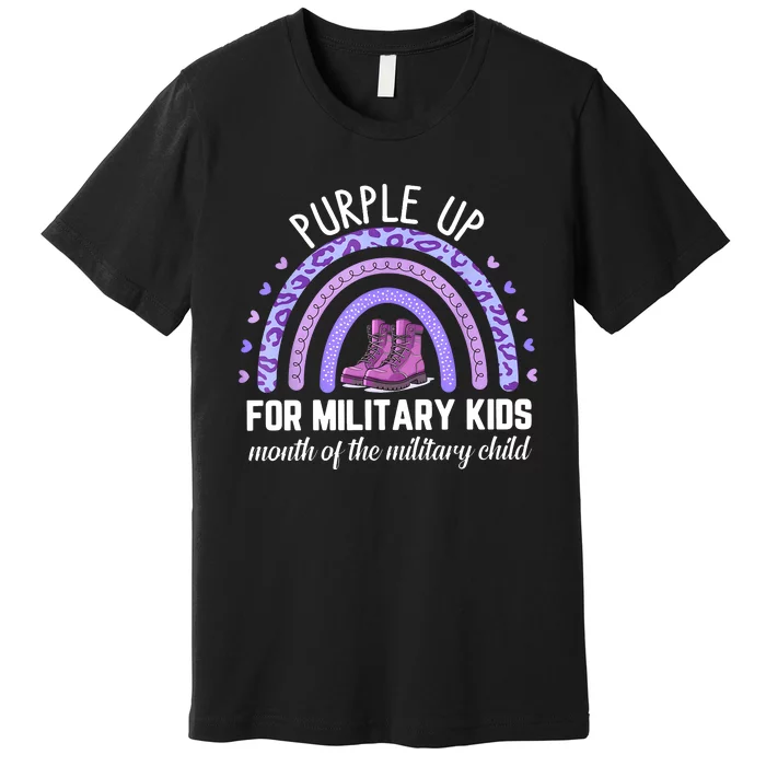 Purple Up For Military Child Dandelion Premium T-Shirt