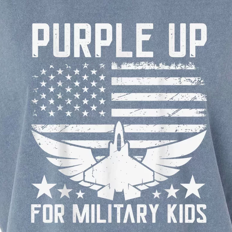 Purple Up For Military Kid Shirt Military Child Month Garment-Dyed Women's Muscle Tee