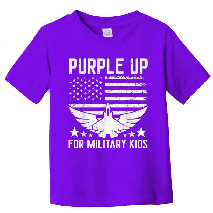 Purple Up For Military Kid Shirt Military Child Month Toddler T-Shirt