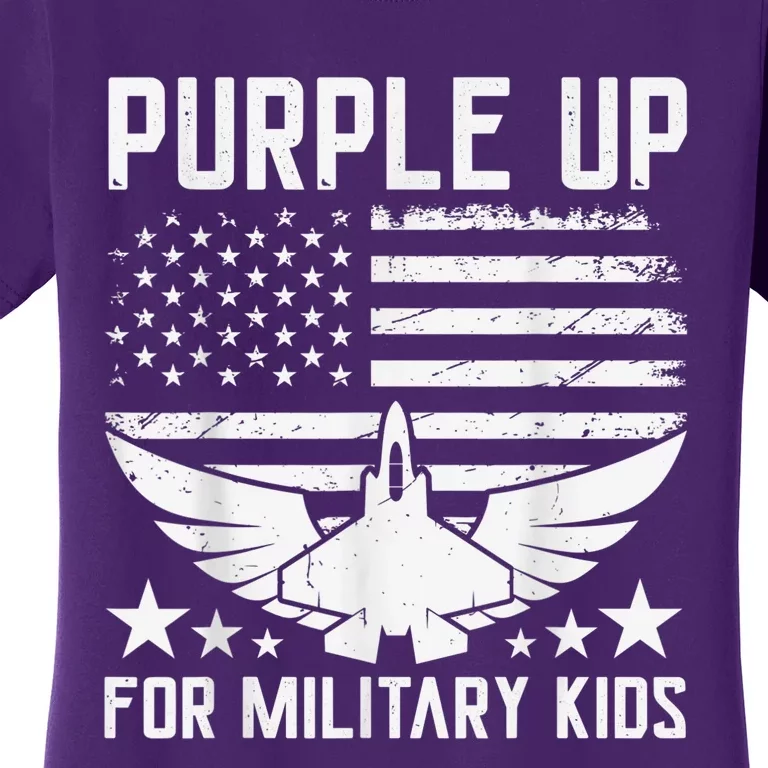 Purple Up For Military Kid Shirt Military Child Month Women's T-Shirt