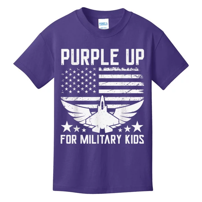 Purple Up For Military Kid Shirt Military Child Month Kids T-Shirt