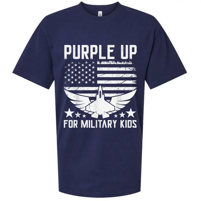 Purple Up For Military Kid Shirt Military Child Month Sueded Cloud Jersey T-Shirt