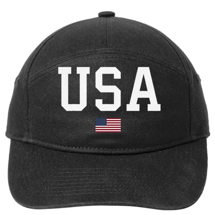 Patriotic Usa Flag 7-Panel Snapback Hat