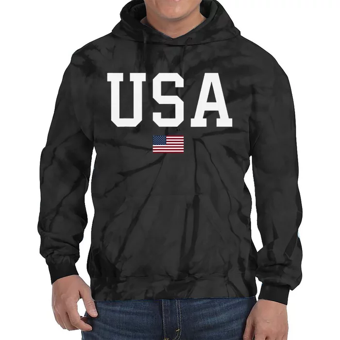 Patriotic Usa Flag Tie Dye Hoodie