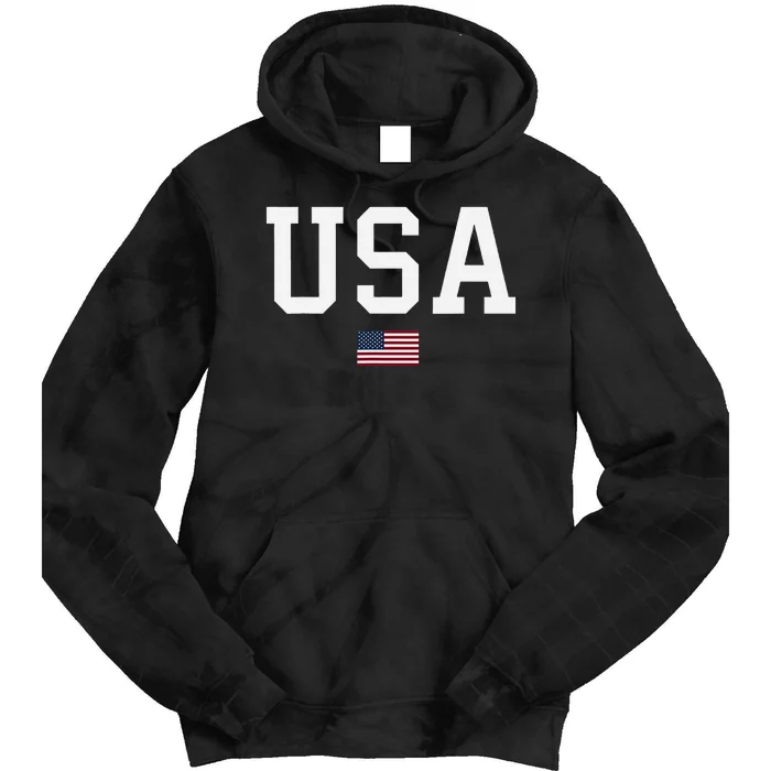 Patriotic Usa Flag Tie Dye Hoodie