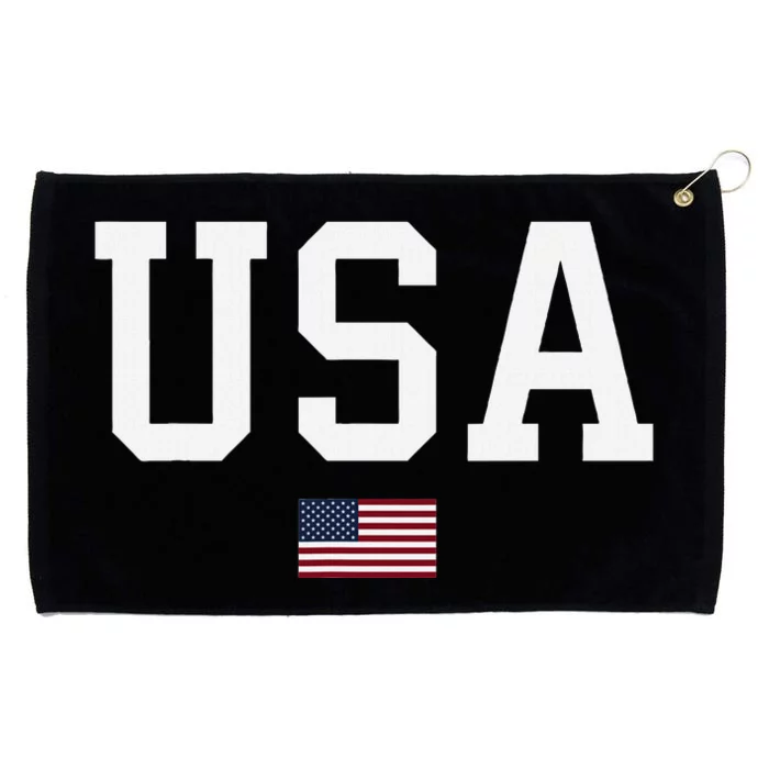 Patriotic Usa Flag Grommeted Golf Towel